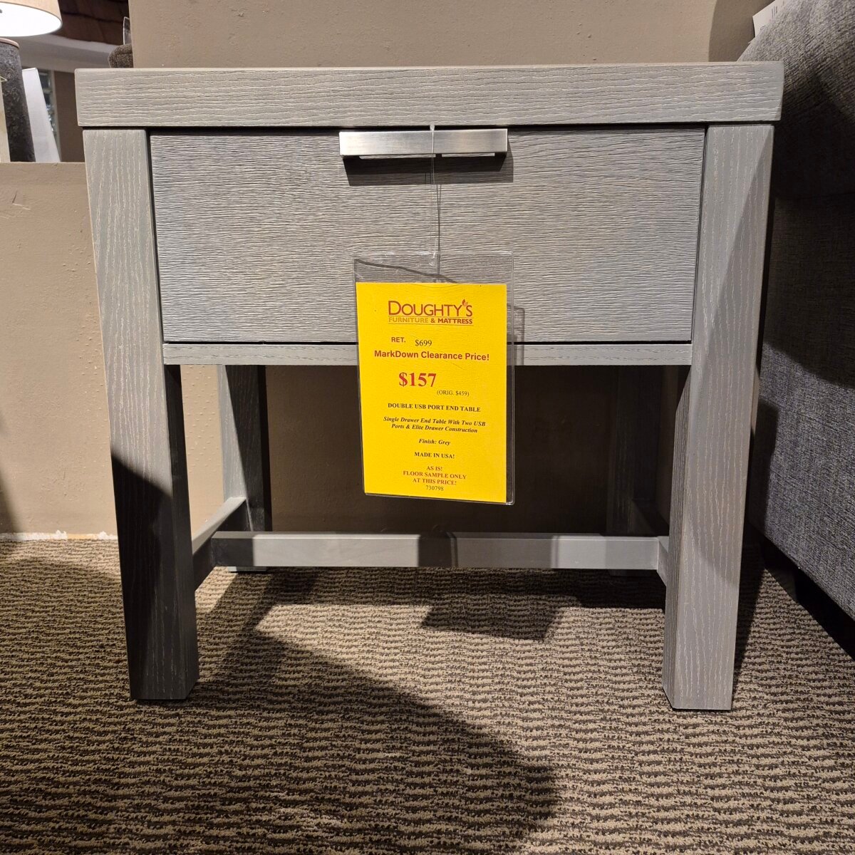 Double USB Port Night Stand/ End Table - Image 1