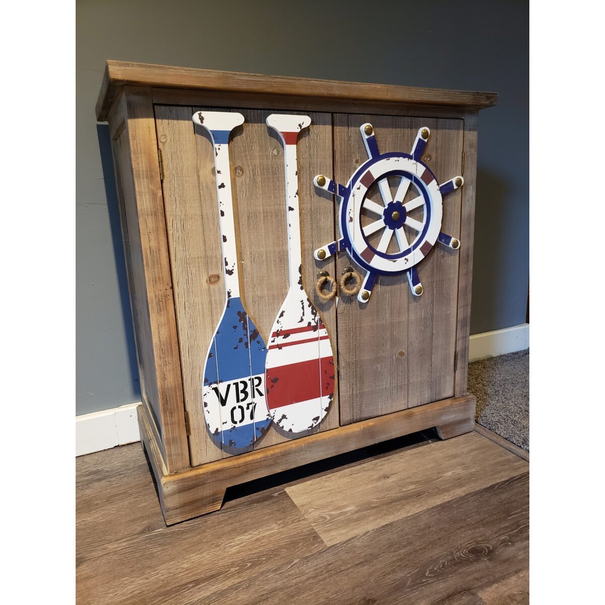 Nautical Themed Accent Cabinet - Image 1