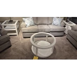 3 Piece Glass Top Table Set: Cocktail, End & Chairside Table