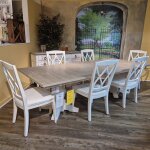 7 Piece Set: Double Pedestal Table & 6 Chairs