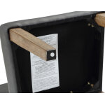 Aubrey Side Chair, Gray Vegan Leather With Driftwood Finish - Image 10