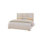 Crafted Oak by Ben & Erin Napier Erin's Upholstered Bed - White Fabric