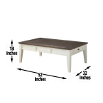 Cayla, Cocktail Table, Dark Oak/white - Image 3