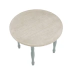 Darcy 5-piece 42″ Round Dining Set, Mint Green And Washed Linen Finish - Image 7
