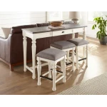 Joanna4-piece Sofa Bar Set, Sofa Bar & 3 Counter Stools