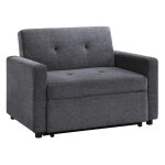 Noah Convertible Sleeper Chair-and-a-half, Gray - Image 13