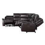 Alexandria Armless Leather Reclining Chair With Power Footrest, Chocolate - Image 5