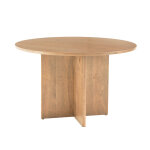 Crafted Cherry Dining by Ben & Erin Napier 48 inch ROUND TABLE w/ Wood Base - Image 3