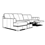 M3902P RHF Power Loveseat-with drawer