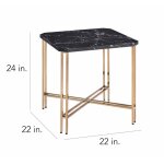 Daxton Faux-marble Top End Table - Image 6