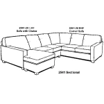 2541-20 LHF Sofa w/chaise