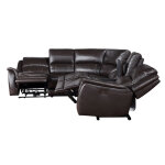Alexandria Right-arm-facing Leather Recliner With Power Footrest, Chocolate - Image 6
