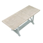 Darcy 64-82″counter Table With 18-inch Leaf, Mint Green And Natural Finish - Image 13