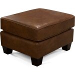 Salem Leather Ottoman