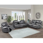 Keily Console Loveseat, Manual Reclining, Glider, Grey - Image 3
