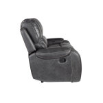 Keily Sofa, Manual Reclining, Drop-down Console, Grey - Image 7