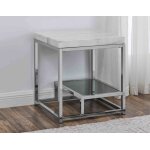 Aston White Marble End Table - Image 3