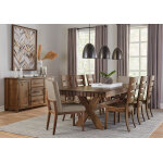 Dovetail Dining UPHOLSTERED SIDE CHAIR GREY FABRIC - Image 5