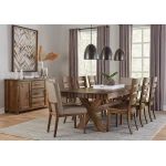 Dovetail Dining Upholstered Side Chair Grey Fabric - 752-030C - Image 4