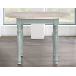 Darcy 42″ Round Dining Table, Mint Green And Parchment Finish - Image 3