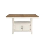 Hyland 80-inch Counter Table W/20-inch Leaf, Brown - Image 7