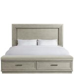 Cascade Queen Illuminated Panel Upholstered Storage Bed - Image 6