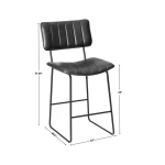 Tribeca 24″ Commercial Grade Counter Stool, Black - Image 8