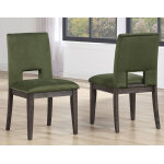 Evan 6-piece 78-96-inch Table Set With Green Velvet Chairs - Image 12