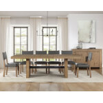 Aubrey Waxed Driftwood 7-piece 78-96″ Dining Set - Image 11