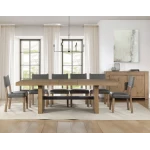 Aubrey Waxed Driftwood 7-piece 78-96″ Dining Set - Image 10