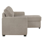 Noah Flippable, Convertible Storage Sleeper Chofa, Tan - Image 20