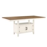 Hyland 80-inch Counter Table W/20-inch Leaf, Brown - Image 5