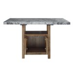 Grayson 60-inch Gray Marble Top Counter Storage Table - Image 4