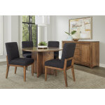 Crafted Cherry Dining by Ben & Erin Napier UPH SIDE CHAIR BLACK FABRIC - Image 7