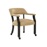Rylie Captains Chair, Black Finish With Sand Vegan Leather - Image 3