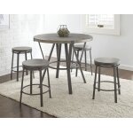 Portland 24″ Backless Counter Stool, Swivel - Image 3