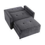 Noah Convertible Sleeper Chair-and-a-half, Gray - Image 12