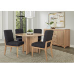 Crafted Cherry Dining By Ben & Erin Napier Uph Side Chair Black Fabric - 154-030E - Image 7