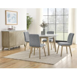 Vida 5-piece 48″ Round White Marble Dining Set - Image 5
