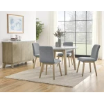 Vida 5-piece 48″ Round White Marble Dining Set - Image 4