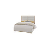 Crafted Oak by Ben & Erin Napier Erin's Upholstered Bed - Oatmeal Fabric - Image 3