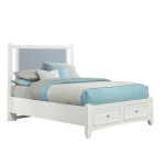 Bonanza UPHOLSTERED STORAGE BED - BLUE