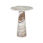 Joni 18″ Round Toronto Brown Marble Accent End Table - Image 3