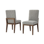 Dovetail Dining UPHOLSTERED SIDE CHAIR CHARCOAL FABRIC