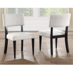 Colvin 5-piece 52″ Round White Marble Dining Set, Black Finish - Image 5