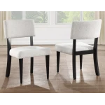 Colvin 5-piece 52″ Round White Marble Dining Set, Black Finish - Image 5