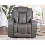Daniel Triple Power Home Theater Leather Recliner With Built-in Speakers