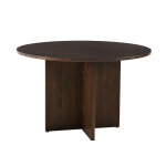 Crafted Cherry Dining by Ben & Erin Napier 60 inch ROUND TABLE w/ Wood Base - Image 3