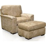 Drew Leather Ottoman - Image 3