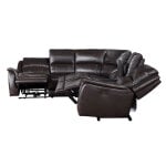 Alexandria Armless Leather Chair, Chocolate - Image 5